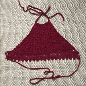 Crochet halter crop top